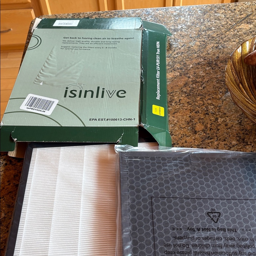 Isinliv Replacement Air Purifier Filter - White & Black Set
ONE SET ONLY